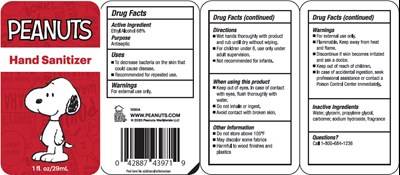 Image Description (Peanuts Hand Sanitizer 29 mL 68 Vv)